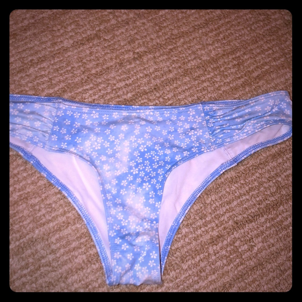 Adorable baby blue and floral swim bottom